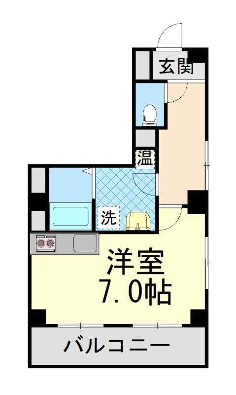 SORA住吉(1K/2階)の間取り写真
