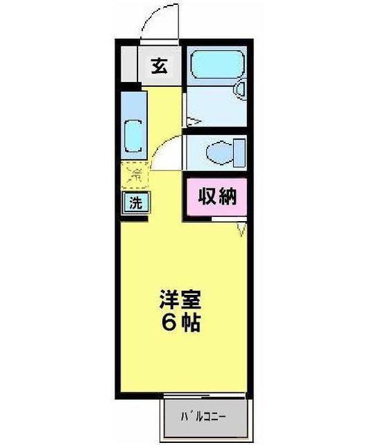 SKハイツ(1K/1階)の間取り写真