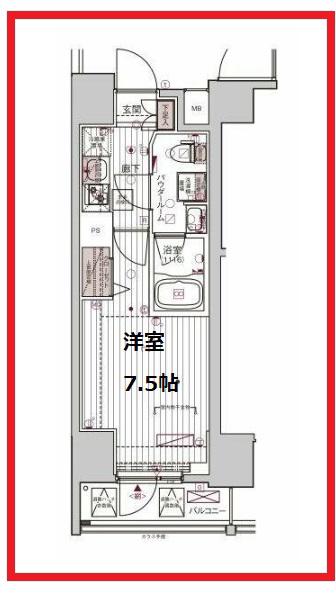 メインステージ浅草入谷I(1K/10階)の間取り写真