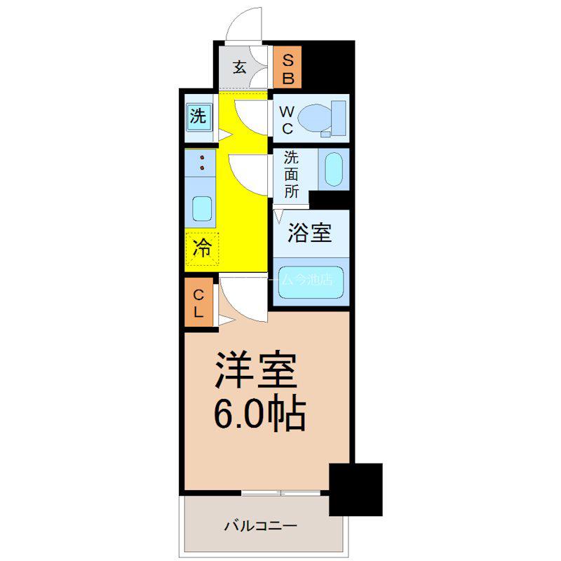 エステート金山(1K/2階)の間取り写真
