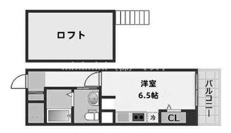 ラ・プレミア桜川(ワンルーム/8階)の間取り写真
