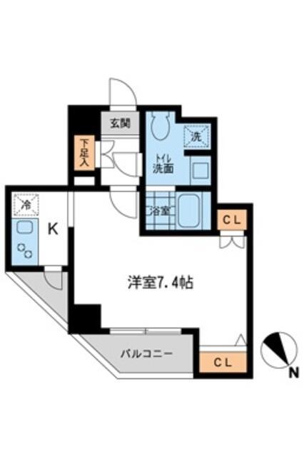 ダフィット駒込(1K/6階)の間取り写真
