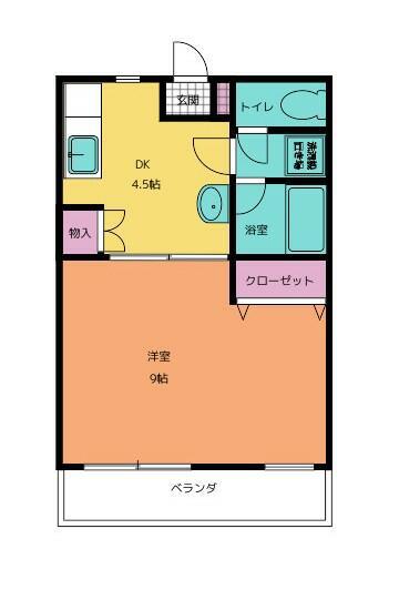 メルクマール中島(1DK/1階)の間取り写真