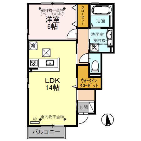 グラン・ニコラ(1LDK/1階)の間取り写真