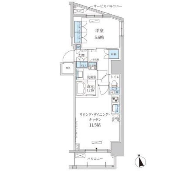 パークアクシス東上野(1LDK/10階)の間取り写真