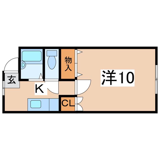 フレンディーKAZ(1K/1階)の間取り写真