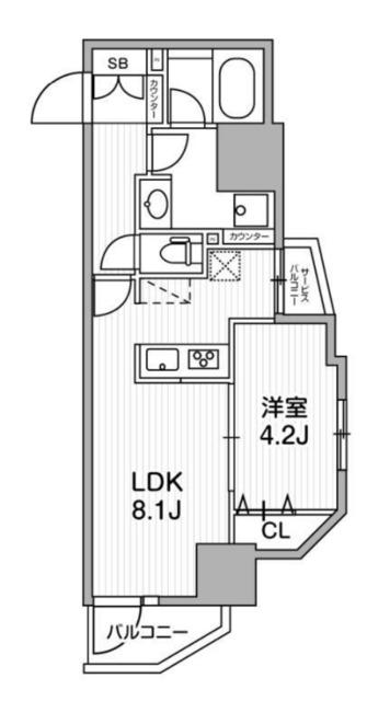 ルニック新御徒町1(1LDK/3階)の間取り写真