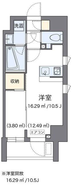 LOVIE麻布十番(ワンルーム/6階)の間取り写真