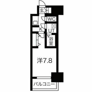 メイクス名駅太閤(1K/1階)の間取り写真