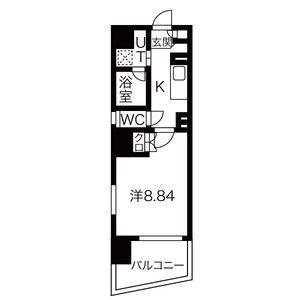 アールズタワー東山公園(1K/3階)の間取り写真