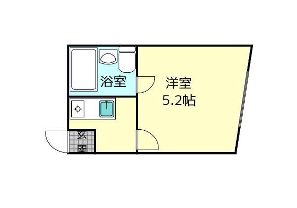 諏訪東生駒ビル(1K/3階)の間取り写真