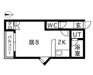 グランヴィレッジ元町(1K/1階)の間取り写真