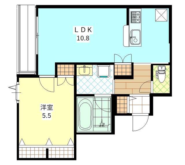 プランドール代田(1LDK/2階)の間取り写真