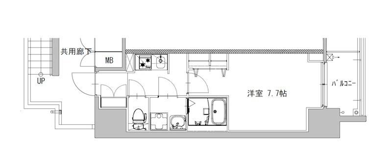 S-RESIDENCE庄内通駅前CURERE(1K/14階)の間取り写真