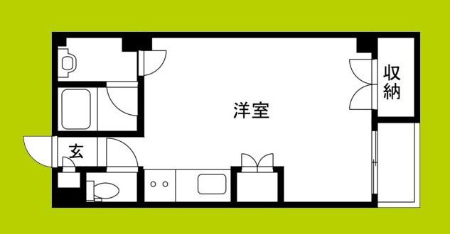 グローリア諏訪(ワンルーム/1階)の間取り写真