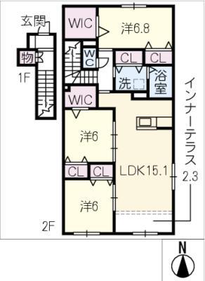 第3 センチュリー21(3LDK/2階)の間取り写真
