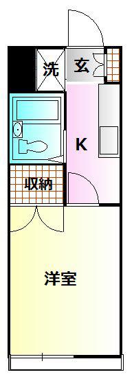 NAKAパレスⅡ(1K/2階)の間取り写真