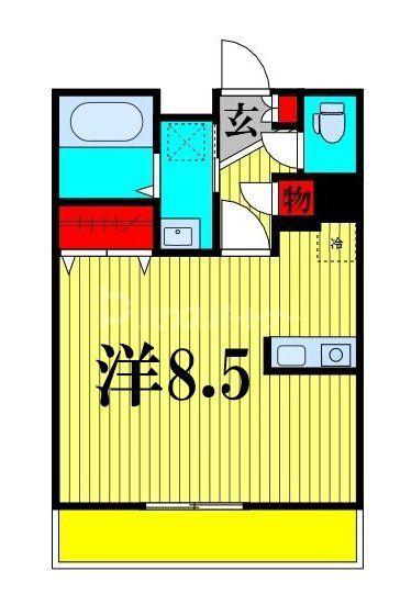 ミリアビタNO.10(ワンルーム/3階)の間取り写真