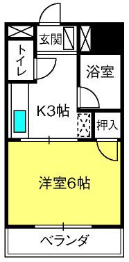 日建埼玉ビル(1K/2階)の間取り写真