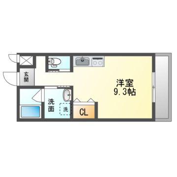 リリーセノラ(ワンルーム/3階)の間取り写真