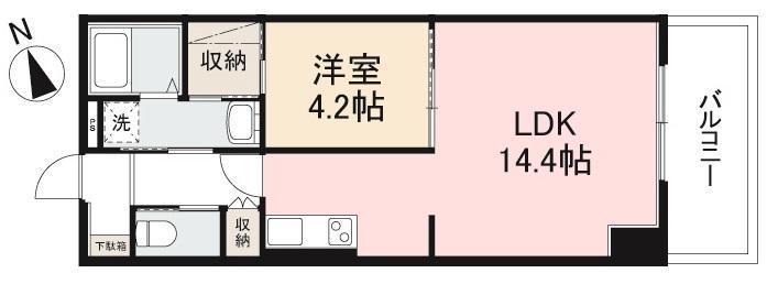 EGG TOWER MANSION(1LDK/9階)の間取り写真