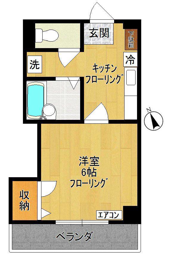 プログレッソ(1DK/3階)の間取り写真