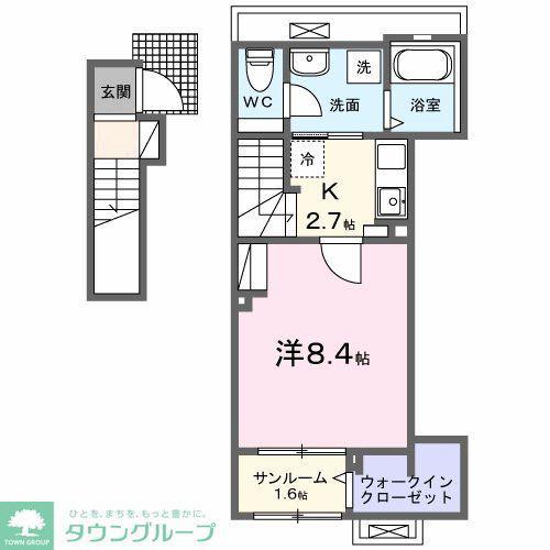 メゾン サブーリュ(1K/2階)の間取り写真