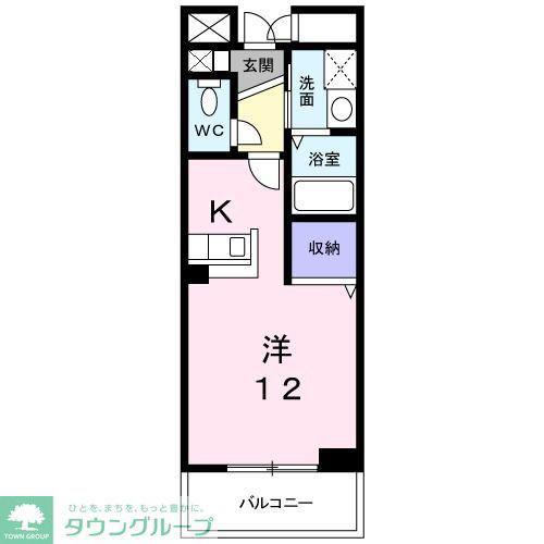 グランリーオ(ワンルーム/3階)の間取り写真