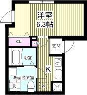 SHIRO(1K/3階)の間取り写真