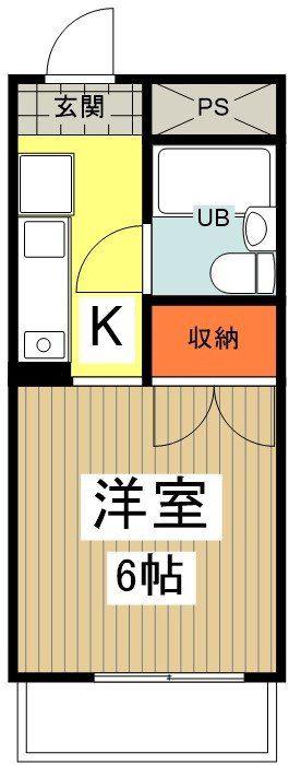 アーバンライフ秋山(1K/3階)の間取り写真
