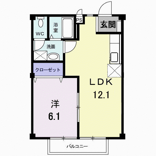 パストラル21(1LDK/2階)の間取り写真