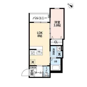 ROBOT HOME 滝井(1LDK/1階)の間取り写真