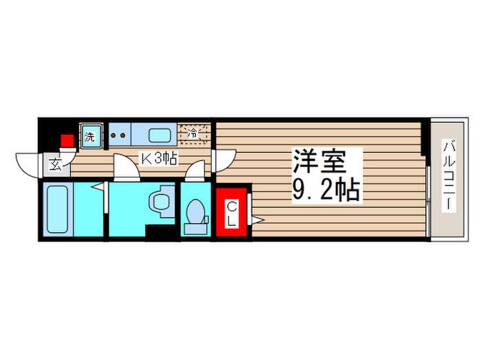 ラヴィータ妙典(1K/3階)の間取り写真