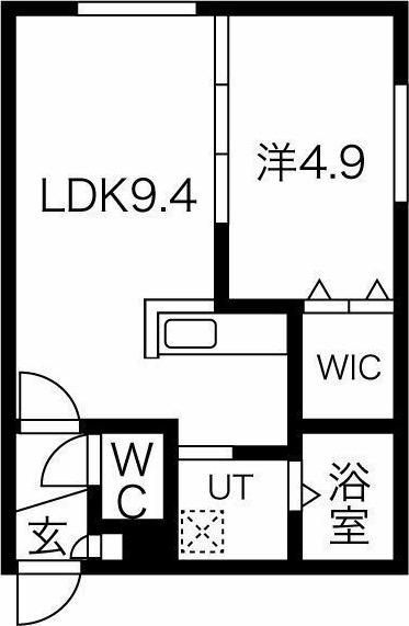 トルペ環状通東(1LDK/3階)の間取り写真