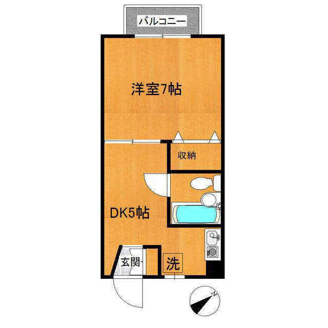 マザーグース久我山(1DK/1階)の間取り写真