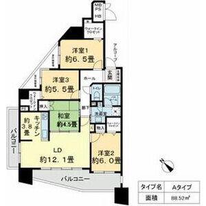 ベレーサ鶴舞公園(4LDK/7階)の間取り写真