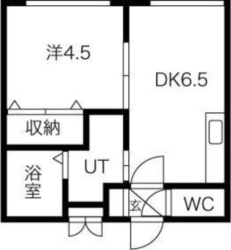 WINNIE LOURSON(1DK/4階)の間取り写真