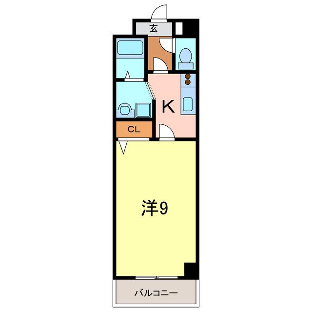第3OTAビル(1K/4階)の間取り写真