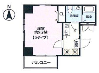 ヒルズ八尾本町(1K/6階)の間取り写真
