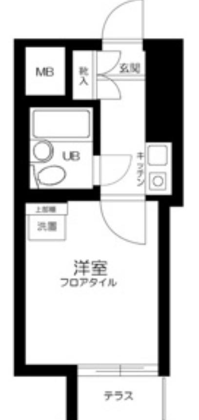 エヴェナール代々木(1K/1階)の間取り写真