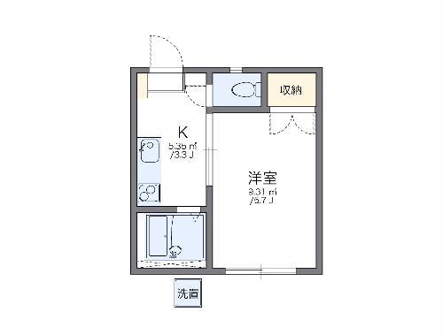 レオパレス西川口第30(1K/1階)の間取り写真