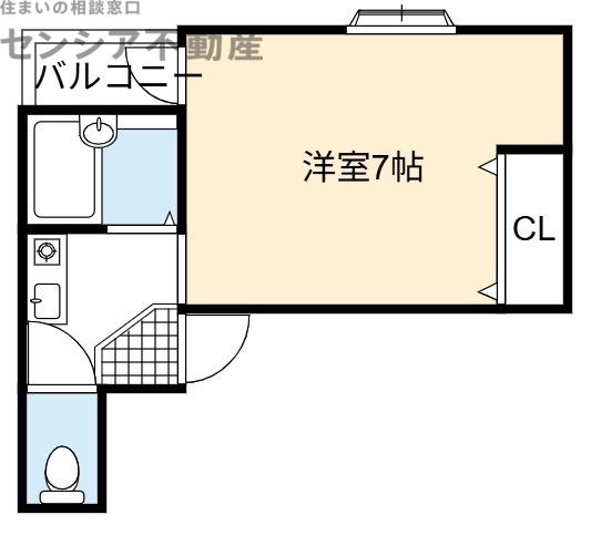 ブリックハウス(1K/2階)の間取り写真