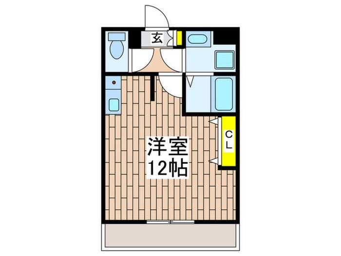 ホワイトアイル根岸(ワンルーム/2階)の間取り写真