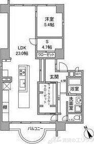 南千里グリーンハイツ(1SLDK/9階)の間取り写真