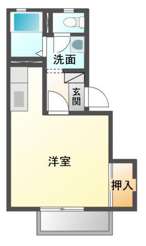 フレグランスKOYO(1K/1階)の間取り写真