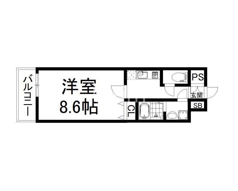メゾンノーブル(1K/2階)の間取り写真