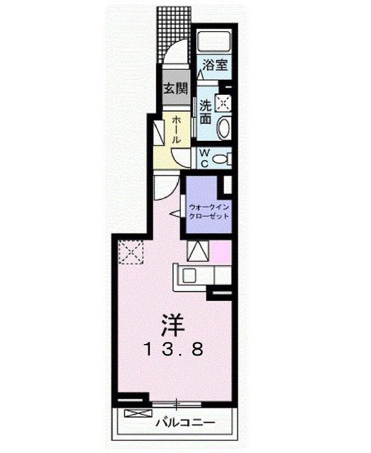 シーダ ハウス(1K/1階)の間取り写真