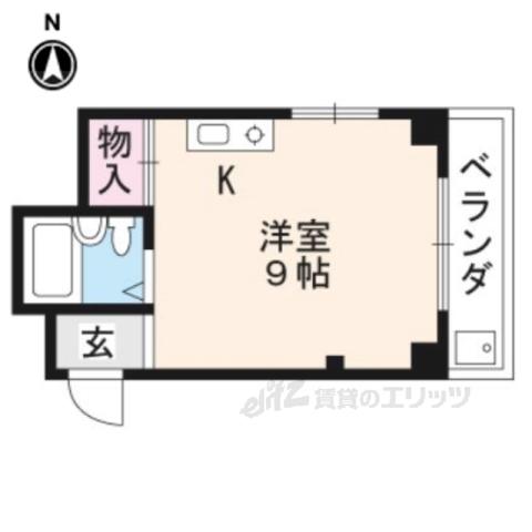スチュディオエトレ88(ワンルーム/2階)の間取り写真
