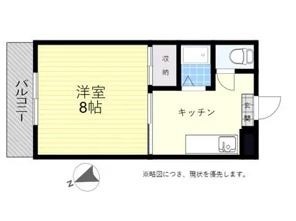 コーポ清和(1K/2階)の間取り写真