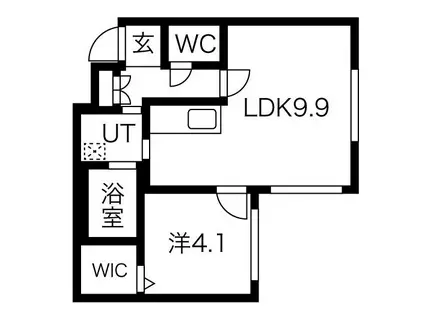 PRIMAVORTA(1LDK/4階)の間取り写真